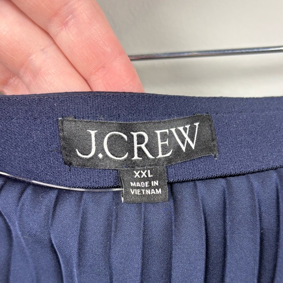 JCREW Pleated Midi Skirt Navy - Picture 3 of 6